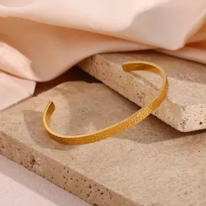 Boho & Mala Gold Cuff Bracelet