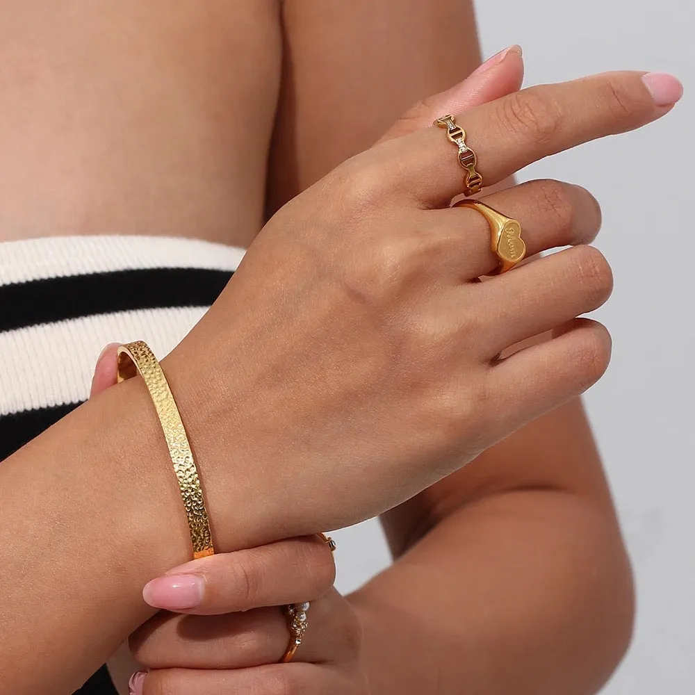 Boho & Mala Gold Cuff Bracelet