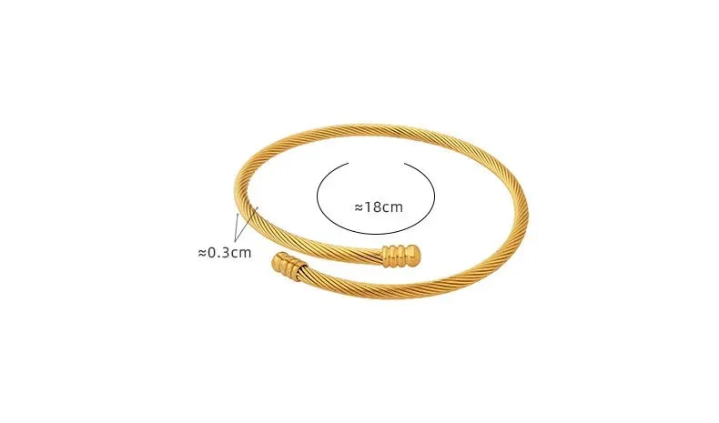 Boho & Mala Gold Plated Stainless Steel Bracelet