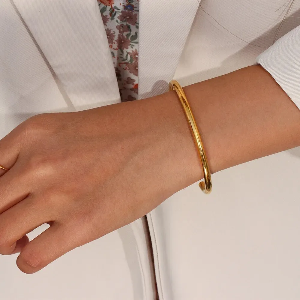 Boho & Mala Gold Plated Stainless Steel Cuff Bracelet