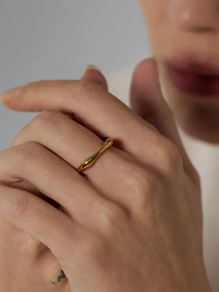Boho & Mala Gold Ring (adjustable)