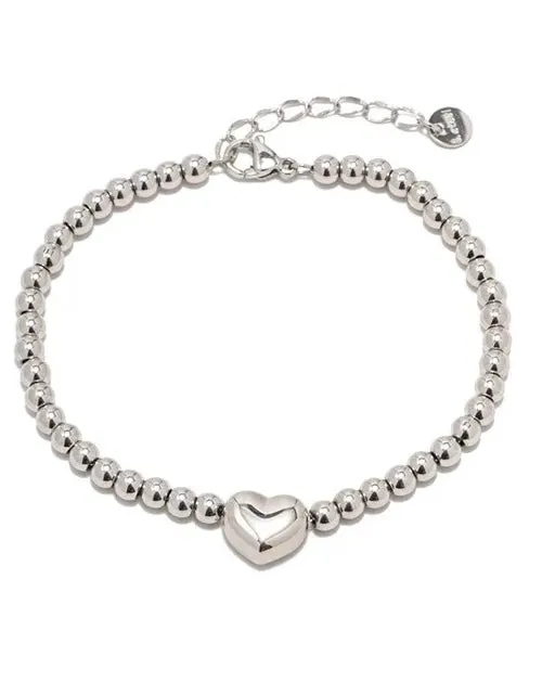 Boho & Mala Heart Stainless Steel Bracelet