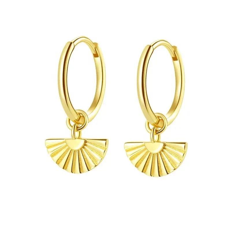 Boho & Mala Huggie 18k Gold Plated Hoop Earring