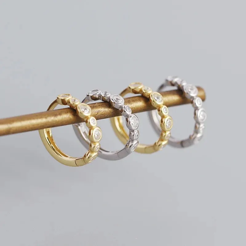 Boho & Mala Huggies 18k Gold Hoop Earrings