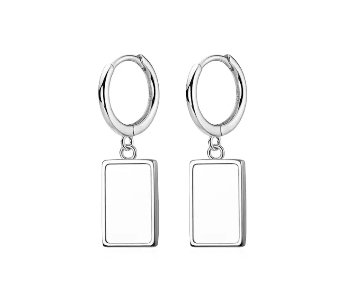 Boho & Mala Huggies Shell Sterling Silver Hoop Earrings