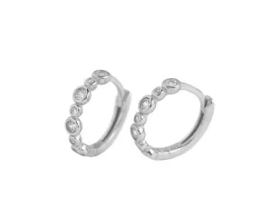 Boho & Mala Huggies Sterling Silver Hoop Earrings