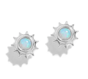 Boho & Mala Mini Opal Stud Sterling Silver Earrings