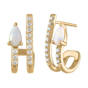 Boho & Mala Opal 18k Gold Plated Stud Earrings