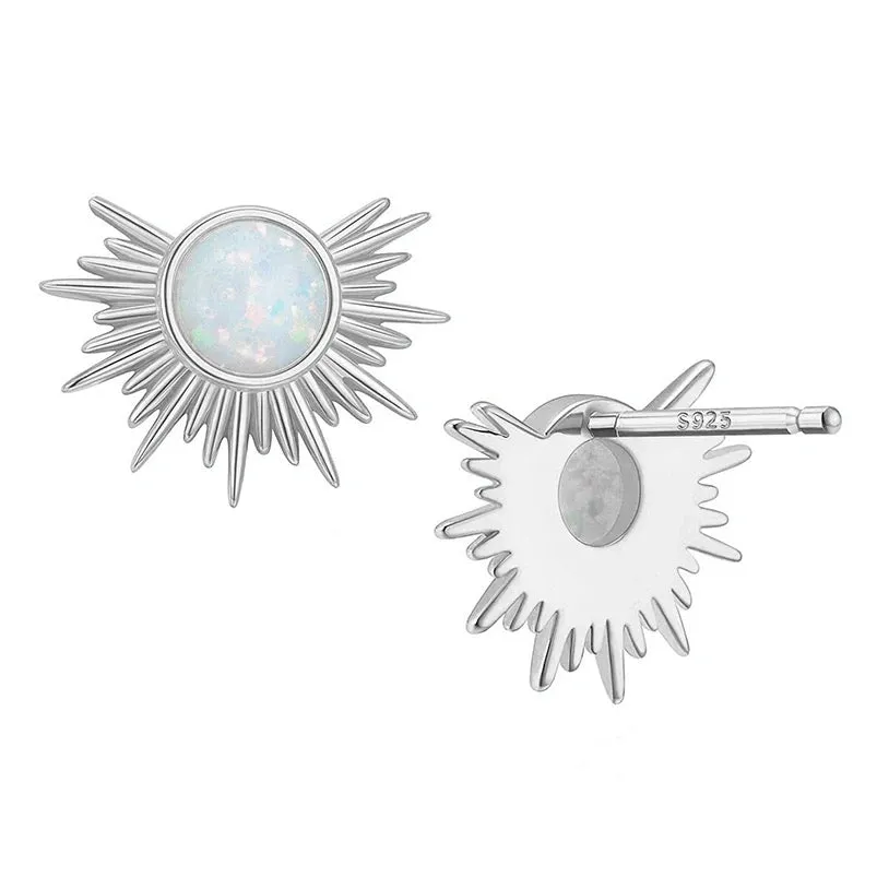 Boho & Mala Opal Sterling Silver Stud Earrings