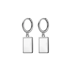 Boho & Mala Shell Sterling Silver Hoop Huggie Earrings