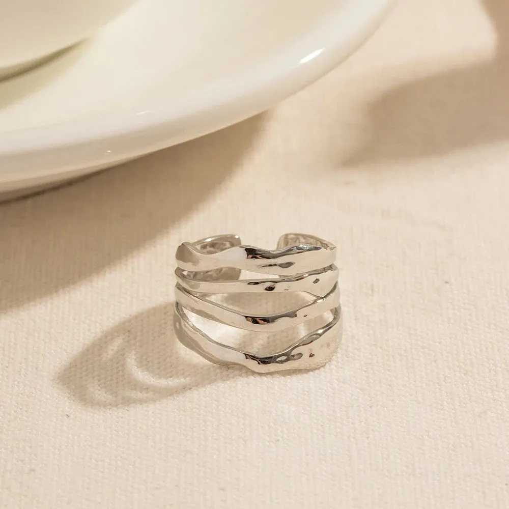 Boho & Mala Stainless Steel Ring (adjustable)