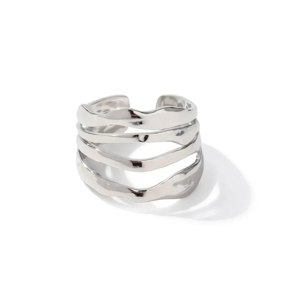 Boho & Mala Stainless Steel Ring (adjustable)