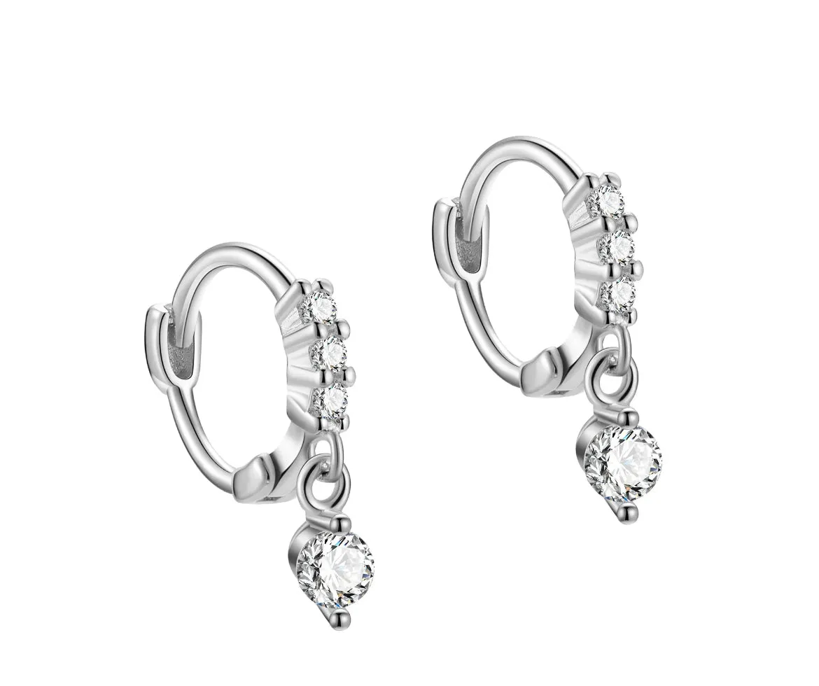 Boho & Mala Sterling Silver Hoop Earrings