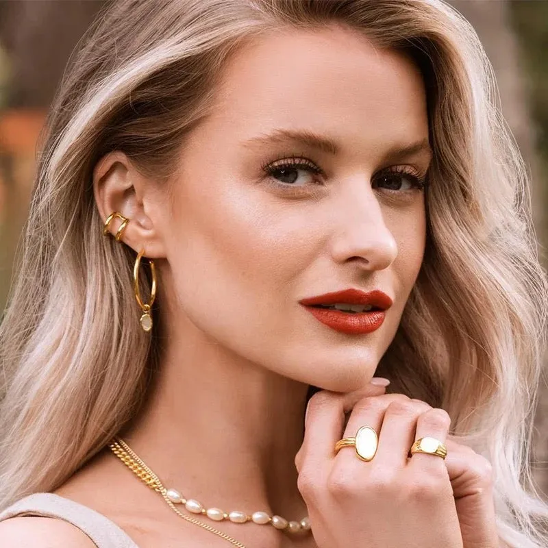 Boho & Mala Sterling Silver Hoop Earrings