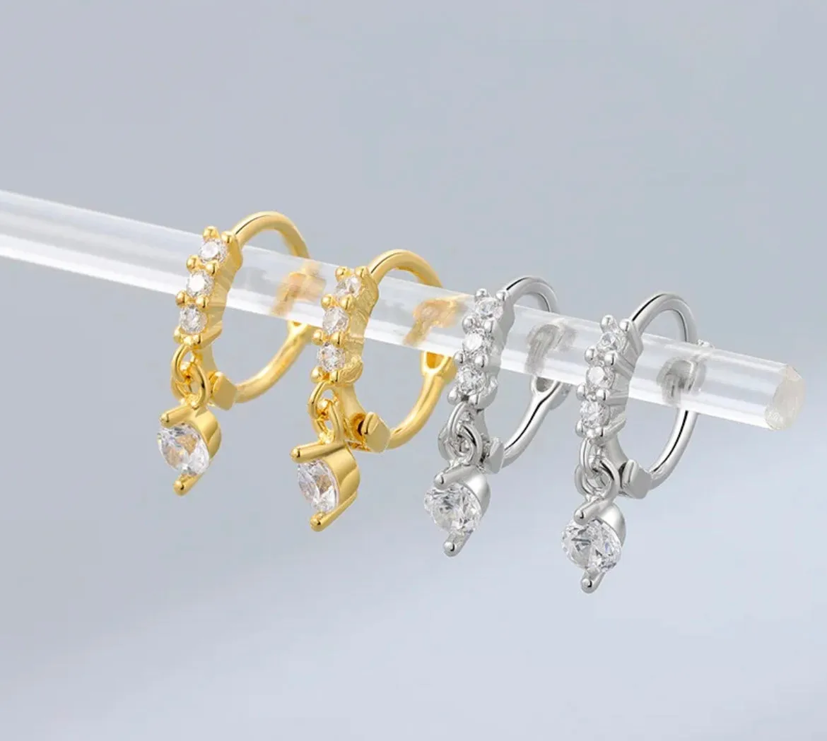 Boho & Mala Sterling Silver Hoop Earrings