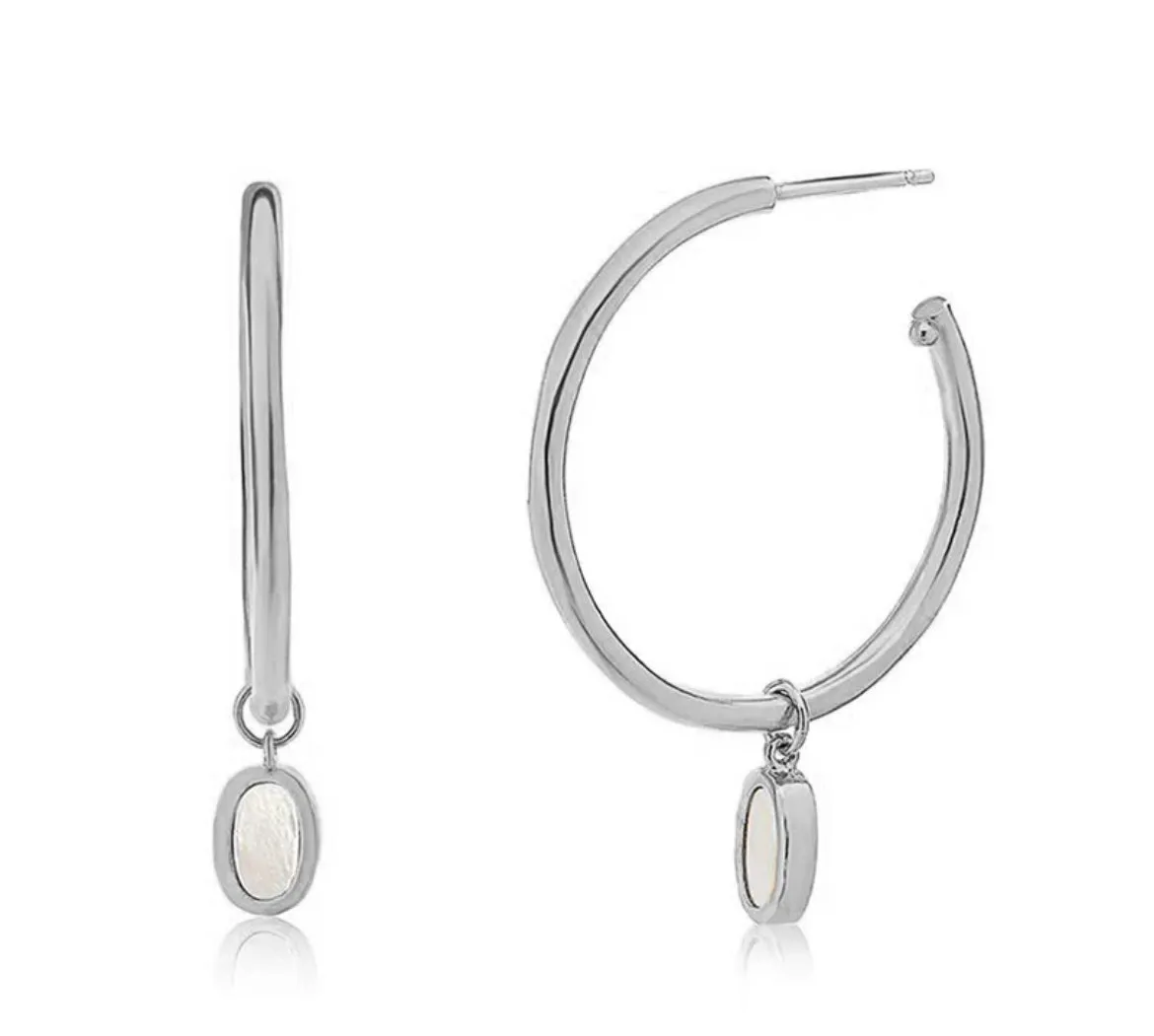 Boho & Mala Sterling Silver Hoop Earrings