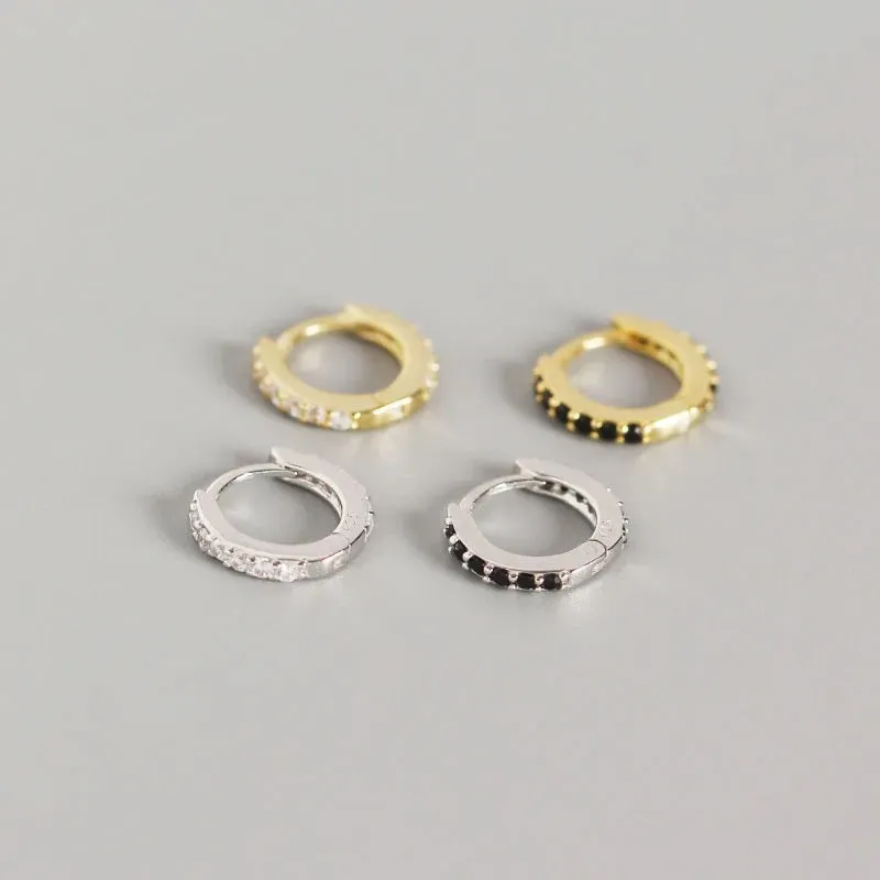 Boho & Mala Sterling Silver Hoop Huggie Earrings