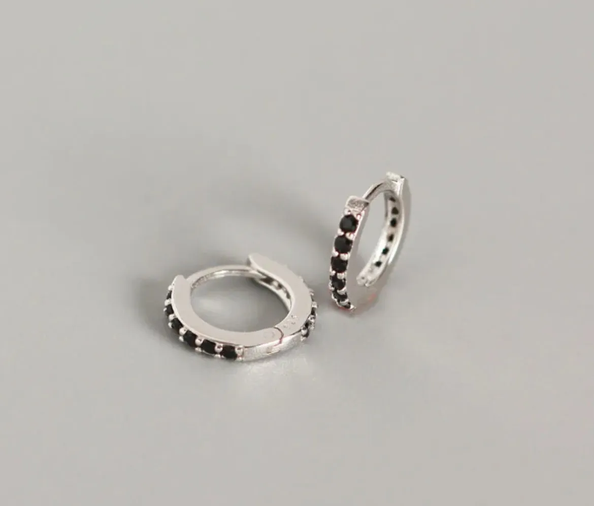 Boho & Mala Sterling Silver Hoop Huggie Earrings