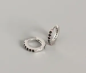 Boho & Mala Sterling Silver Hoop Huggie Earrings