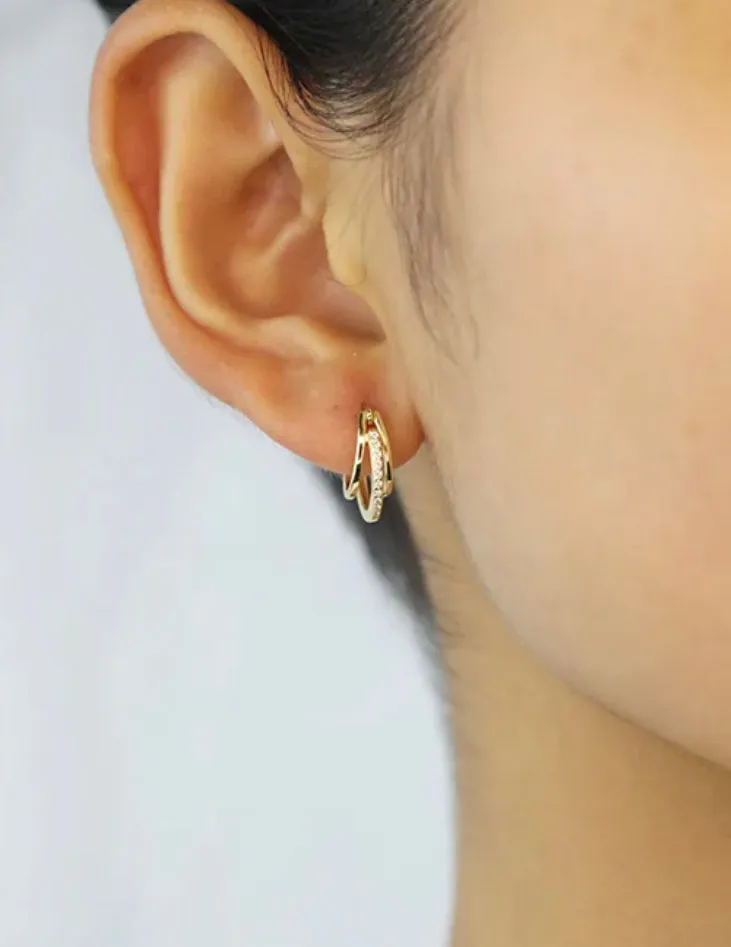 Boho & Mala Sterling Silver Huggies Hoop Earrings DE1021