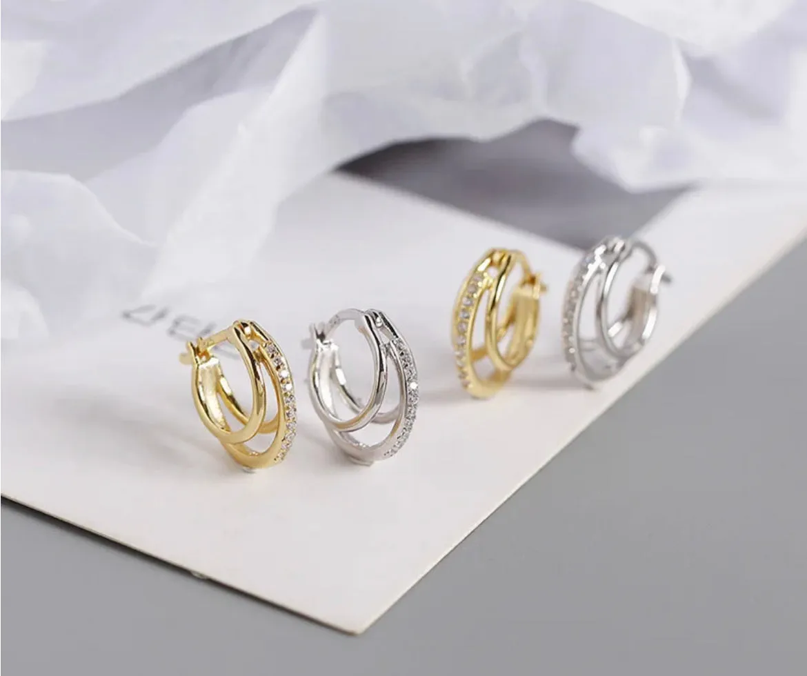 Boho & Mala Sterling Silver Huggies Hoop Earrings DE1021