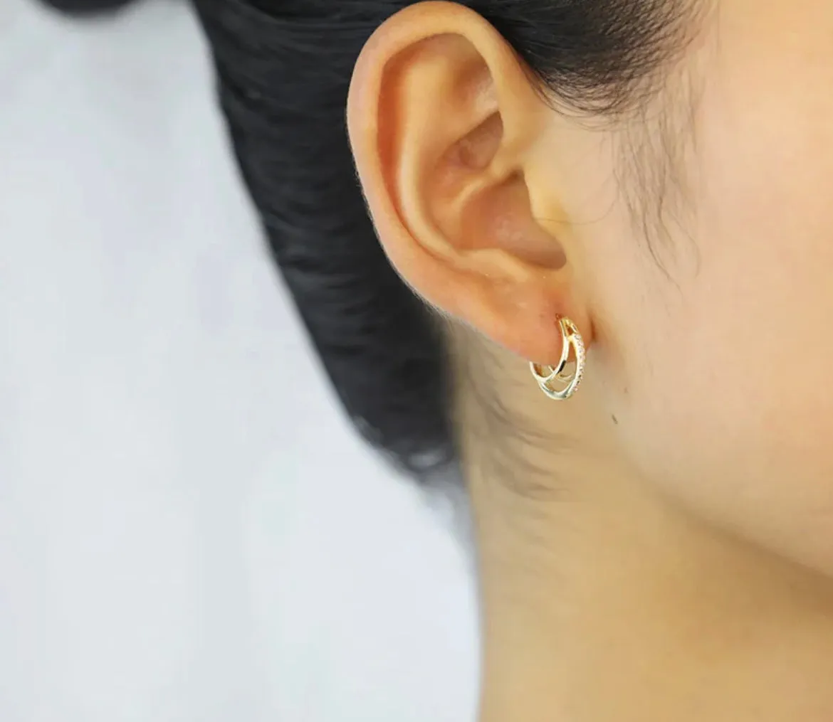 Boho & Mala Sterling Silver Huggies Hoop Earrings DE1021