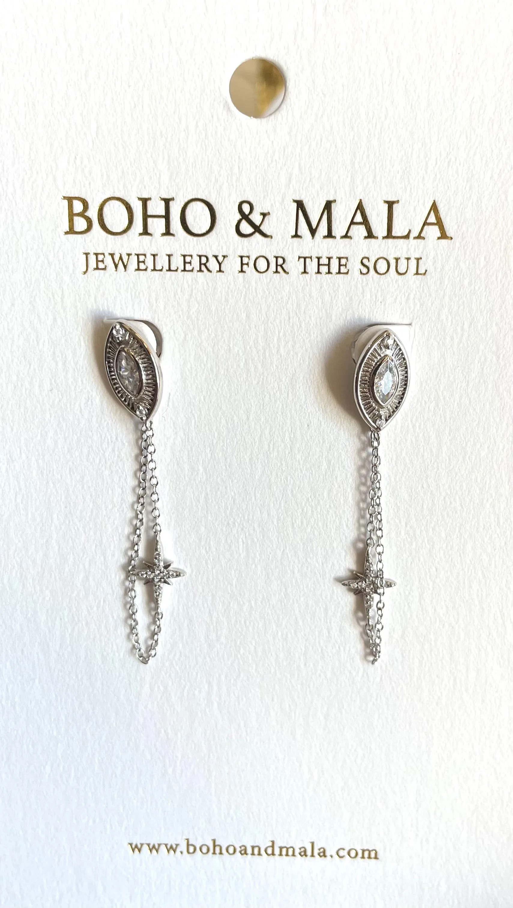 Boho & Mala Sterling Silver Stud Earrings