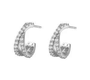 Boho & Mala Sterling Silver Stud Hoop Earrings