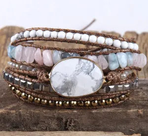 Boho & Mala Stone 5 Wrap Bracelet WSB1009