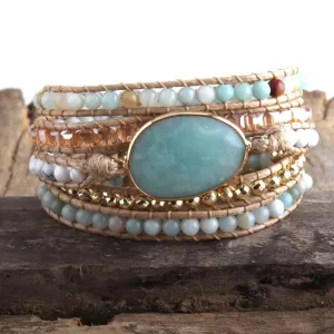 Boho & Mala Stone 5 Wrap Bracelet