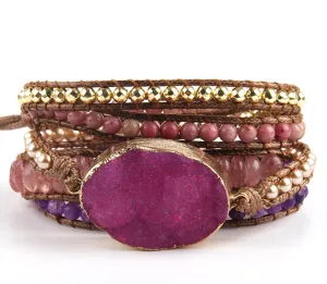 Boho & Mala Stone 5 Wrap Bracelet