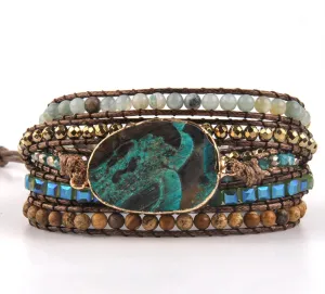Boho & Mala Stone 5 Wrap Bracelet