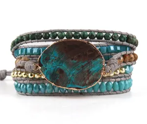 Boho & Mala Stone 5 Wrap Bracelet