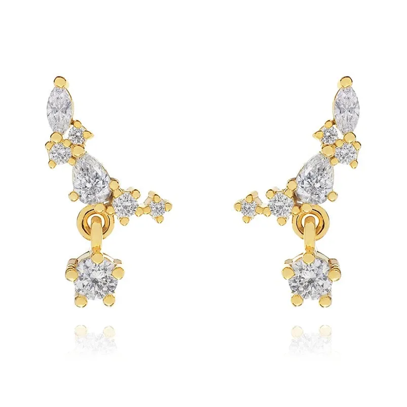 Boho & Mala Stud 18k Gold Plated Hoop Earring