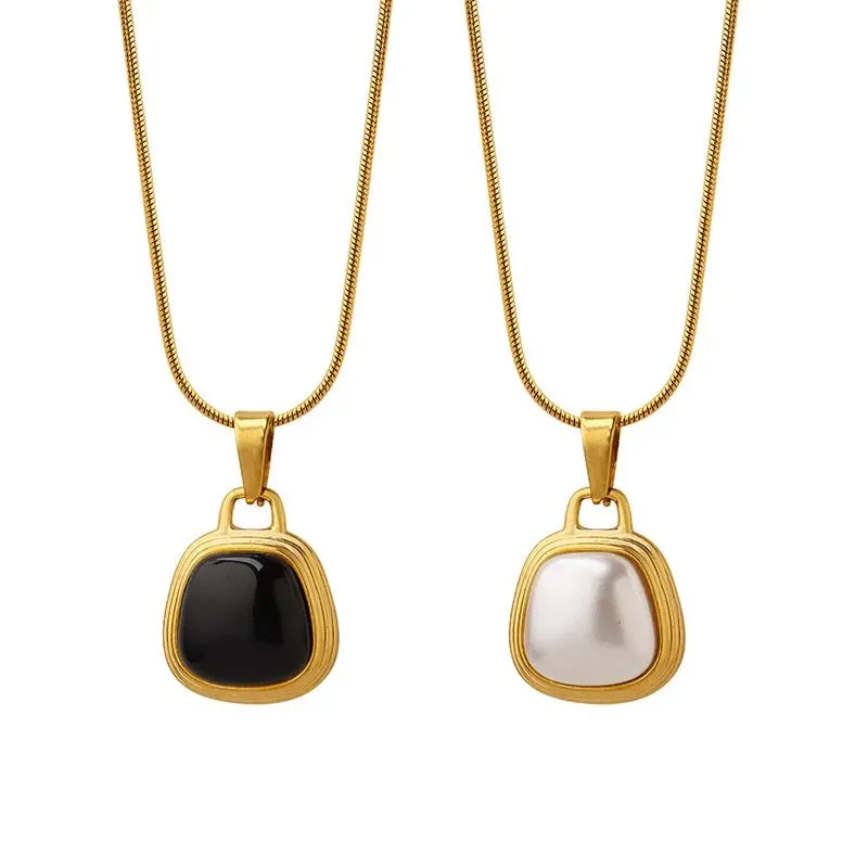 Boho & Mala White Stainless Steel Gold Plated Necklace
