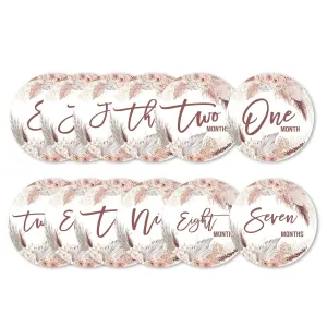 Boho Floral Monthly Milestone Discs