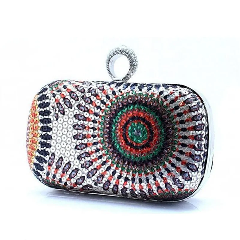 Boho Style Crystal Clutch