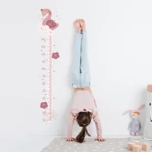 Boho Swan Wall Sticker Height Chart