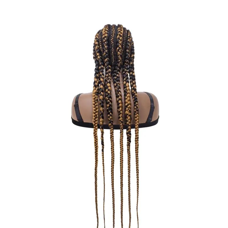Box Braided Wig Full Lace Front Wig 38 Inches Long Cornrow Synthetic Braids