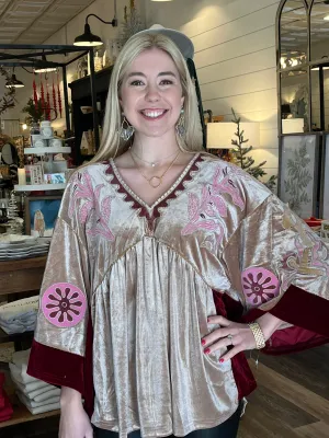 Bridget Velvet Boho Top