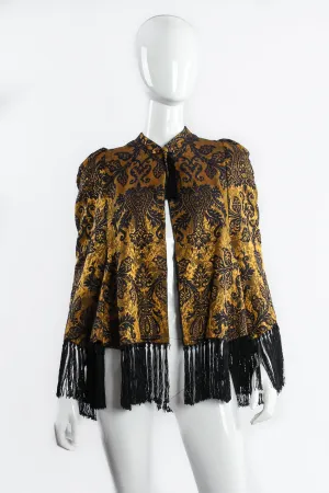 Brocade Fringe Capelet