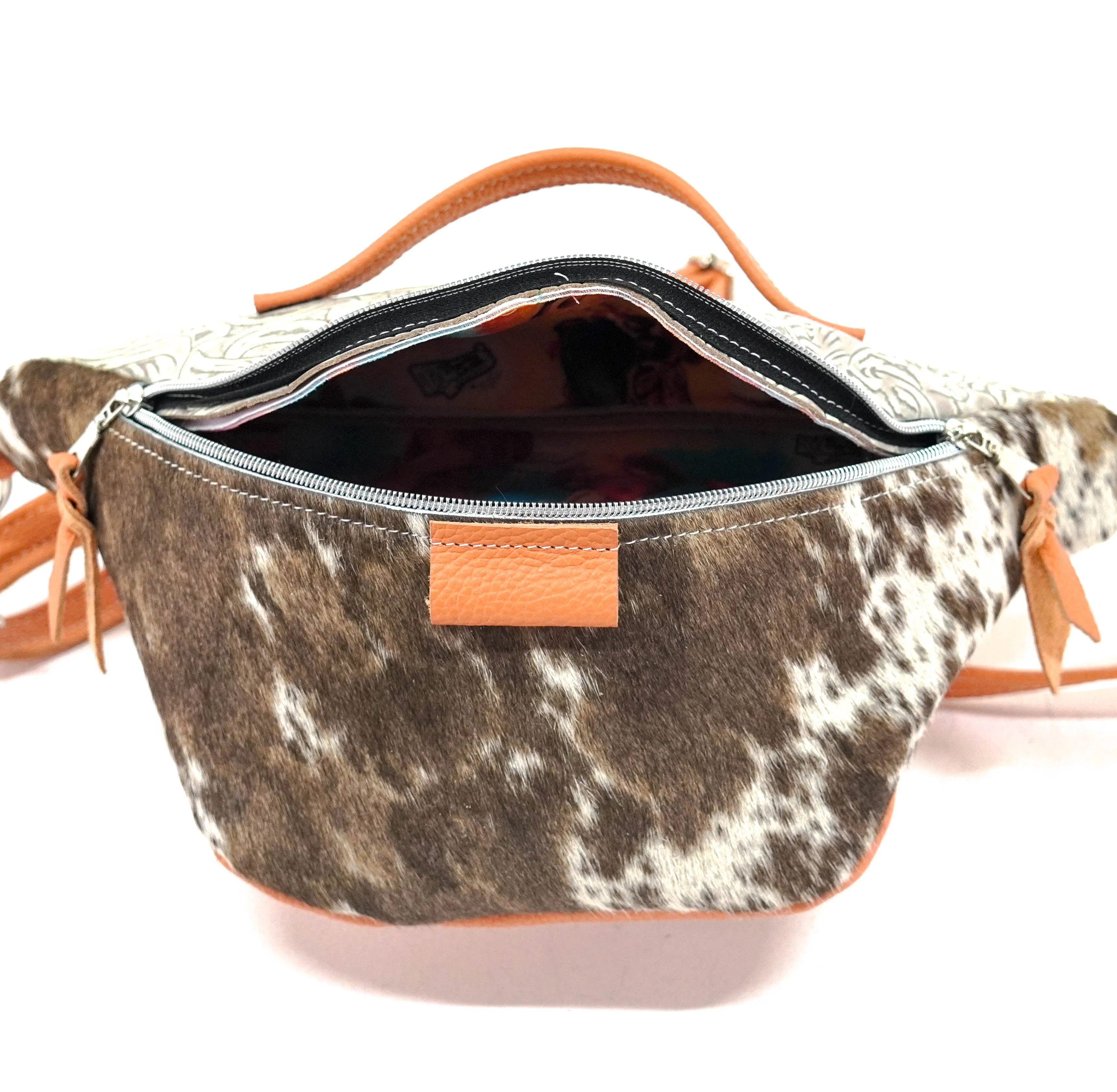 Bum Bag - Chocolate & White w/ Bone Dallas Tool