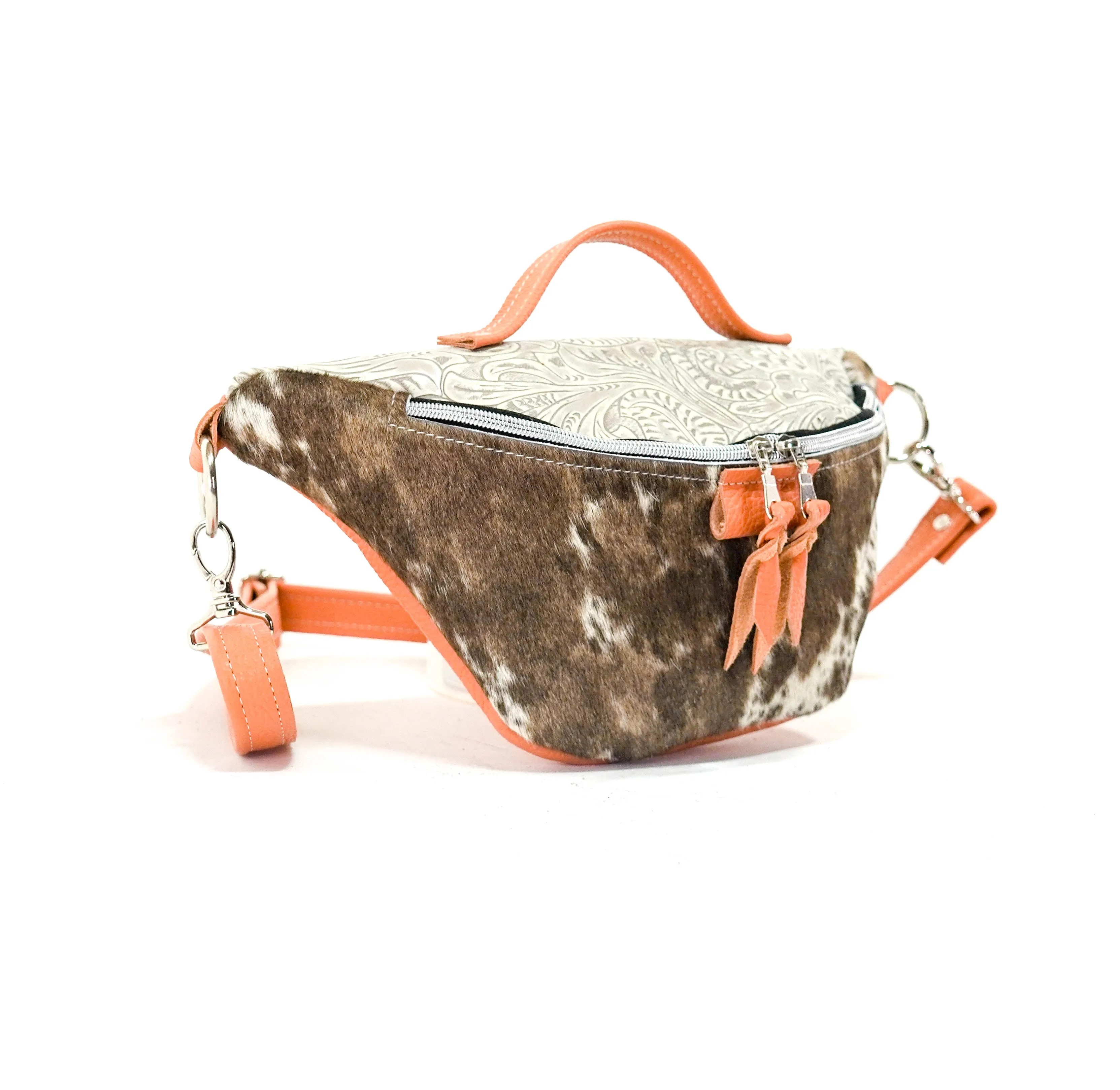 Bum Bag - Chocolate & White w/ Bone Dallas Tool