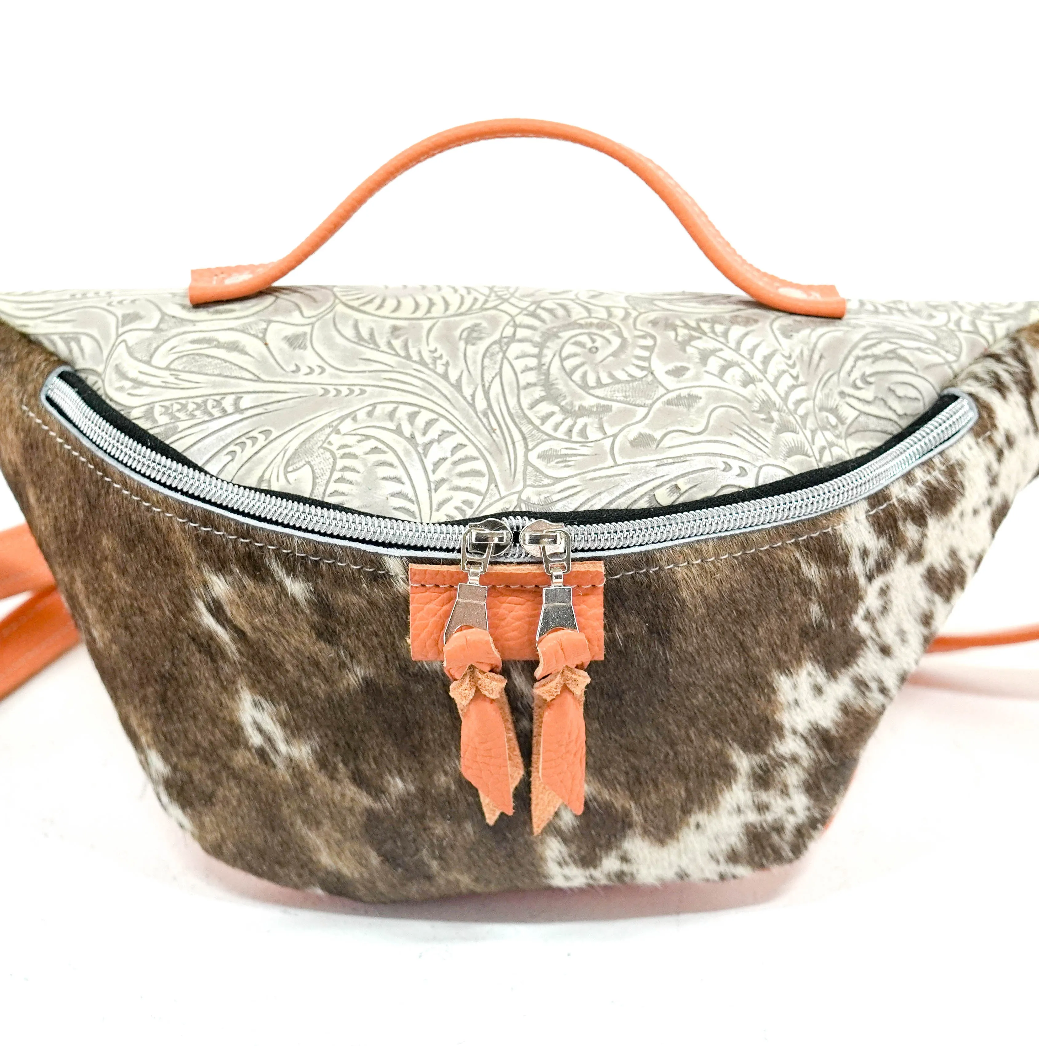 Bum Bag - Chocolate & White w/ Bone Dallas Tool