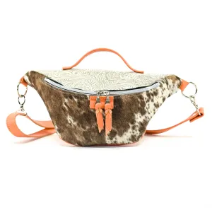 Bum Bag - Chocolate & White w/ Bone Dallas Tool