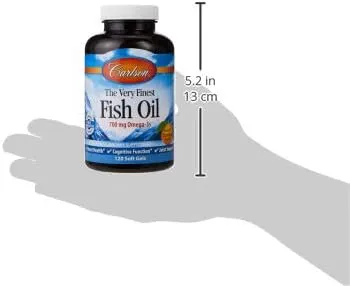 Carlson The Very Finest Fish Oil Orange 120   30 Softgels, 700 mg (May be Chewed)