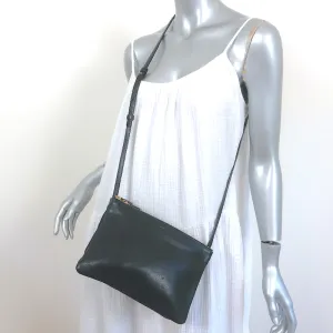 Celine Large Trio Crossbody Bag Black Leather