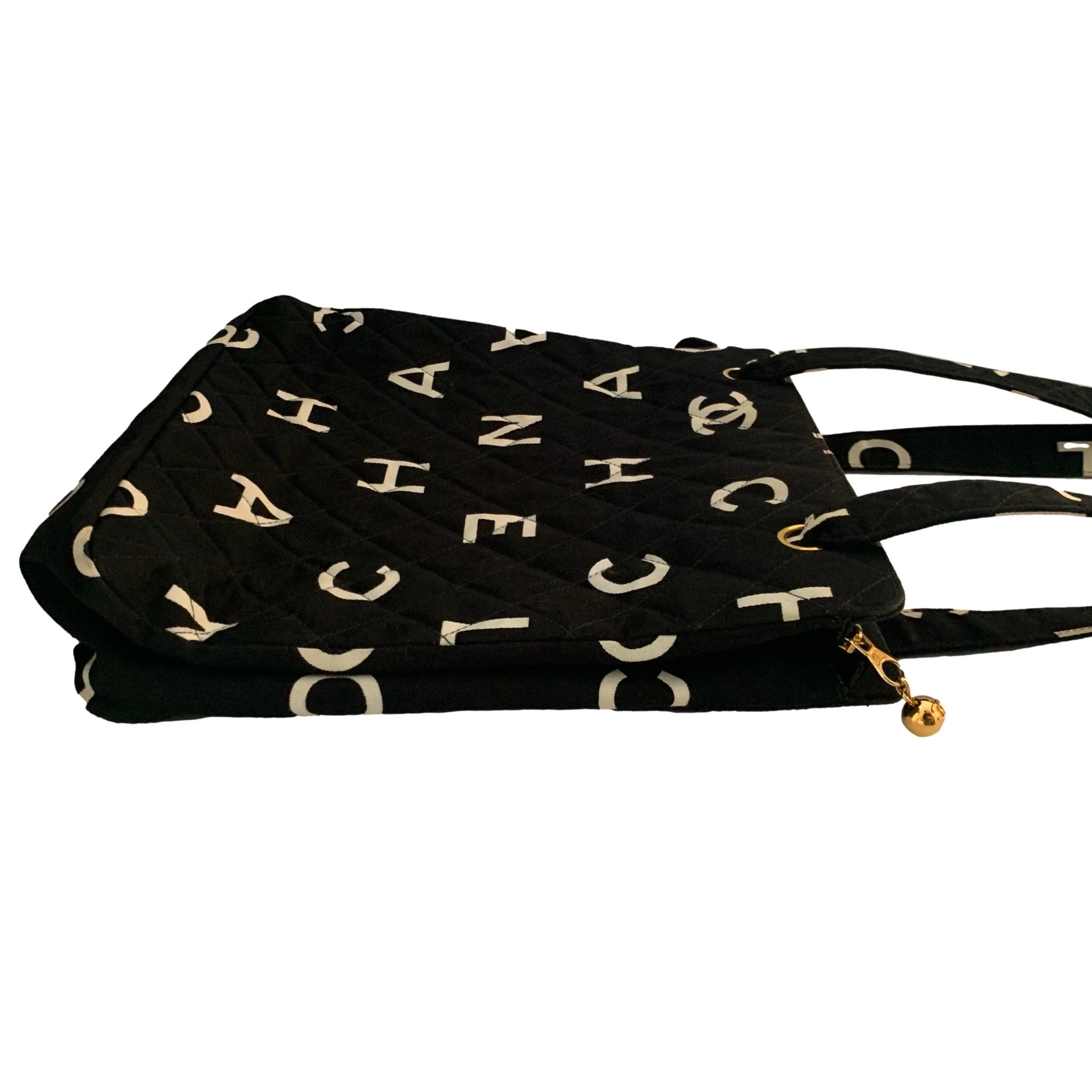 Chanel Black Logo Shoulder Bag