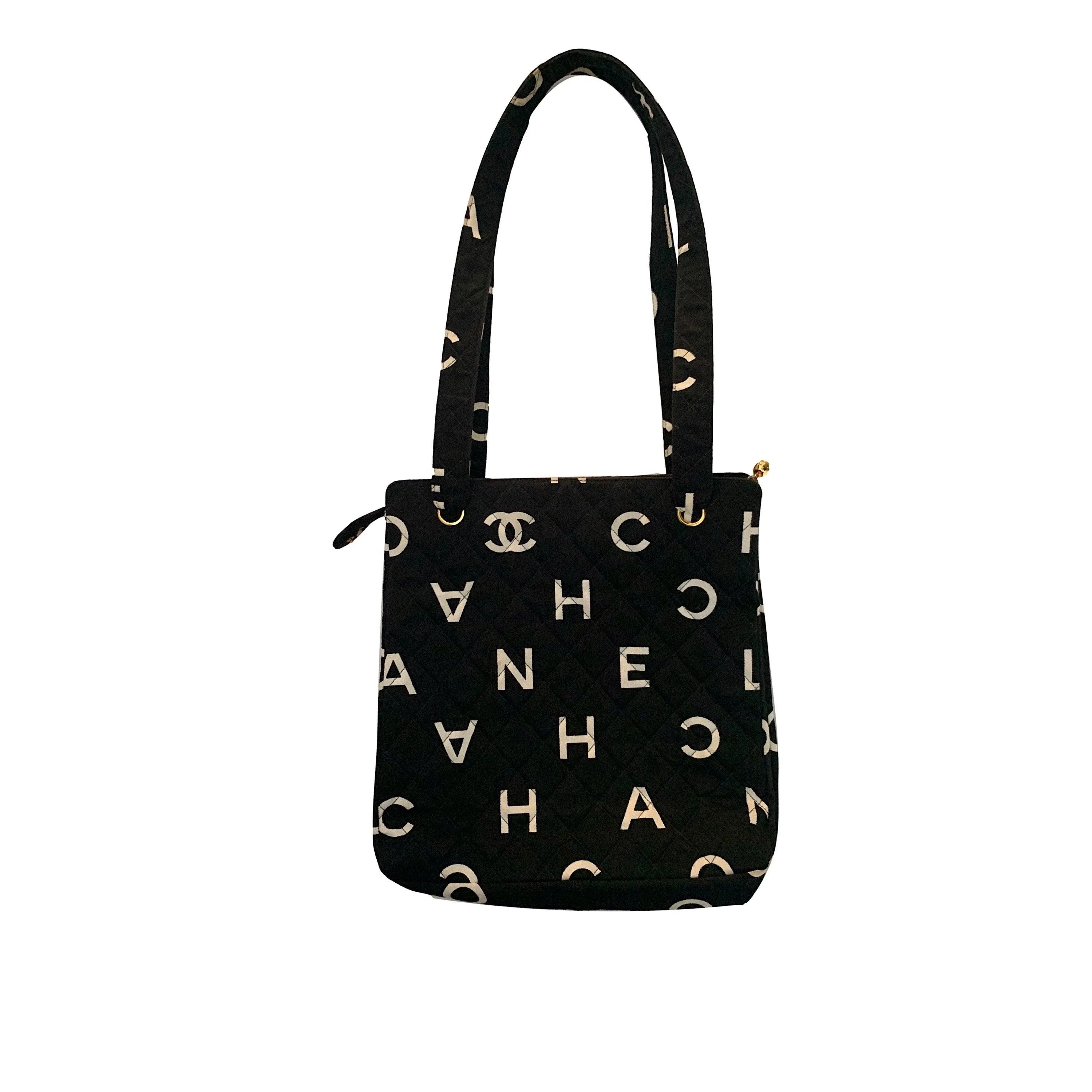 Chanel Black Logo Shoulder Bag