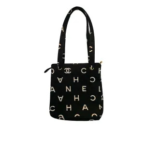 Chanel Black Logo Shoulder Bag